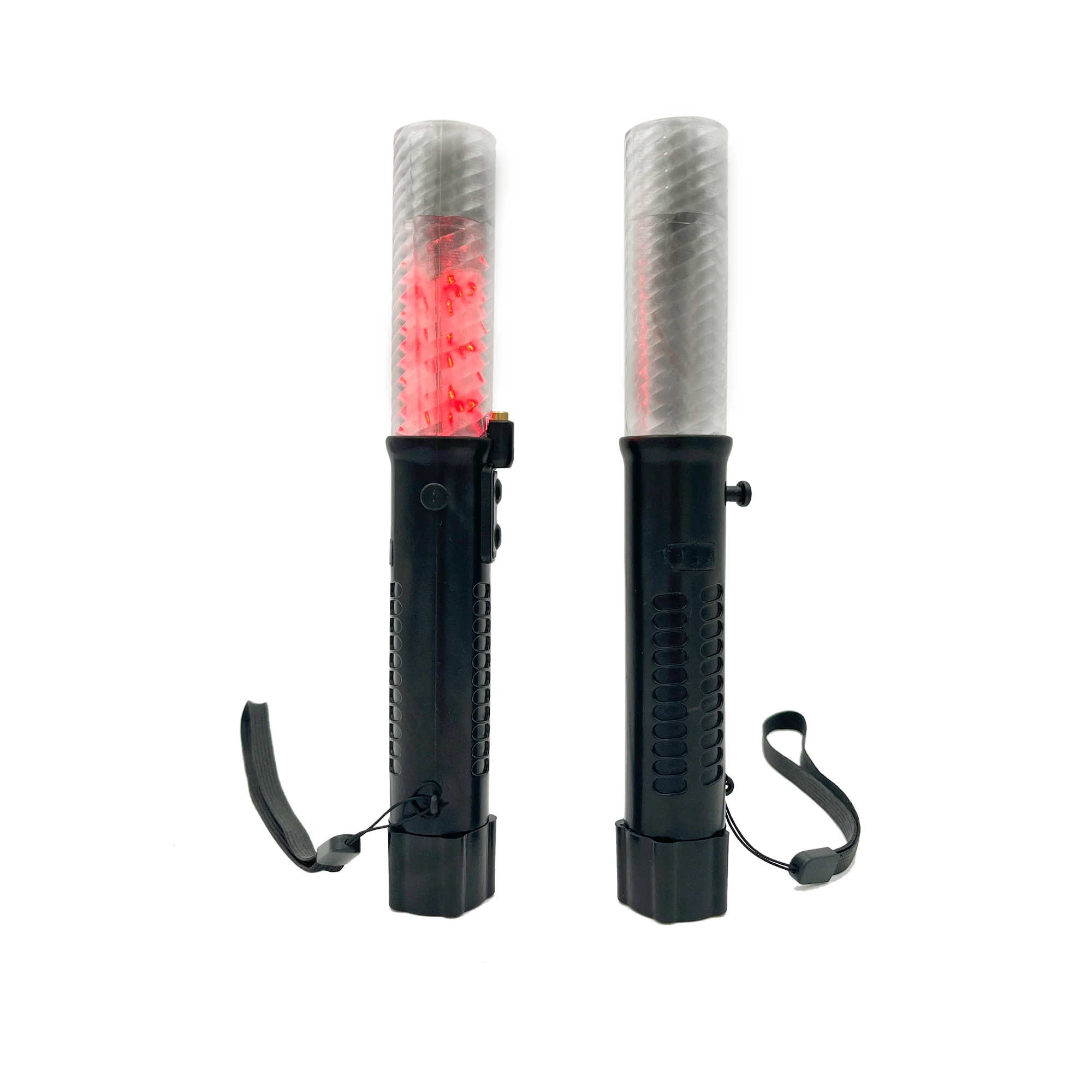 Multifunction LED Traffic Baton with Laser Whistle Rechargeable Flashing Wand Baton