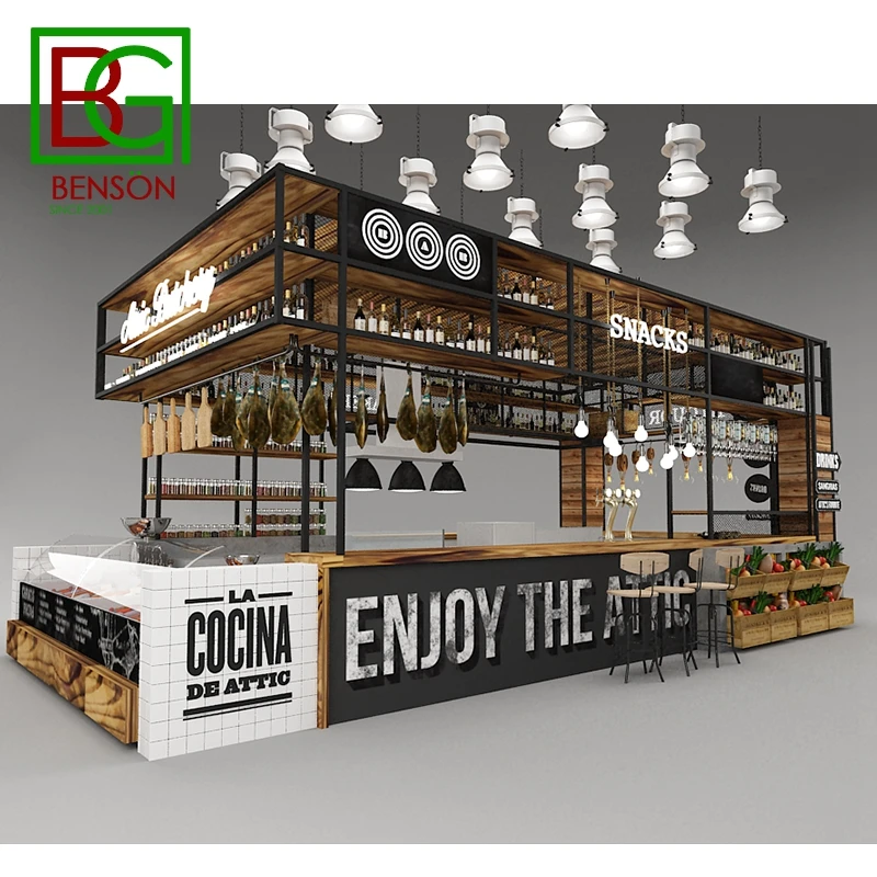 Modern Style Crepes Kiosk Display Mall Pretzel Kiosk Design High End Design Retail Kiosk for Sale