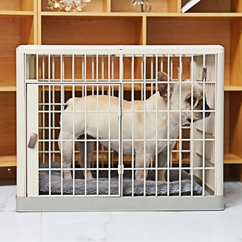 Promotion Newest Small and Medium Animal Dog Cage Resin Plastic Not Rust with Cover Dog House w Wheels Carrier Pet Cages