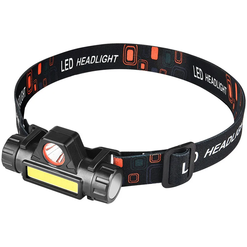 LED Headlamp USB Rechargeable Flashlight Waterproof Head Lamp Torch Camping