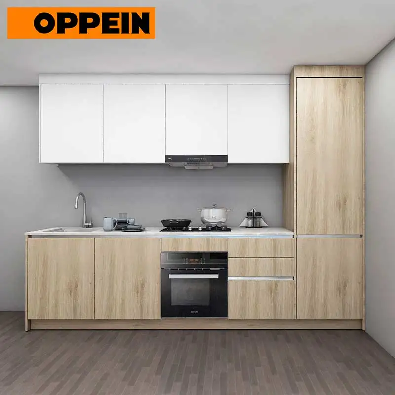 Oppein & Europäischen Stil Gerade Run Typ 3m Küche Schränke