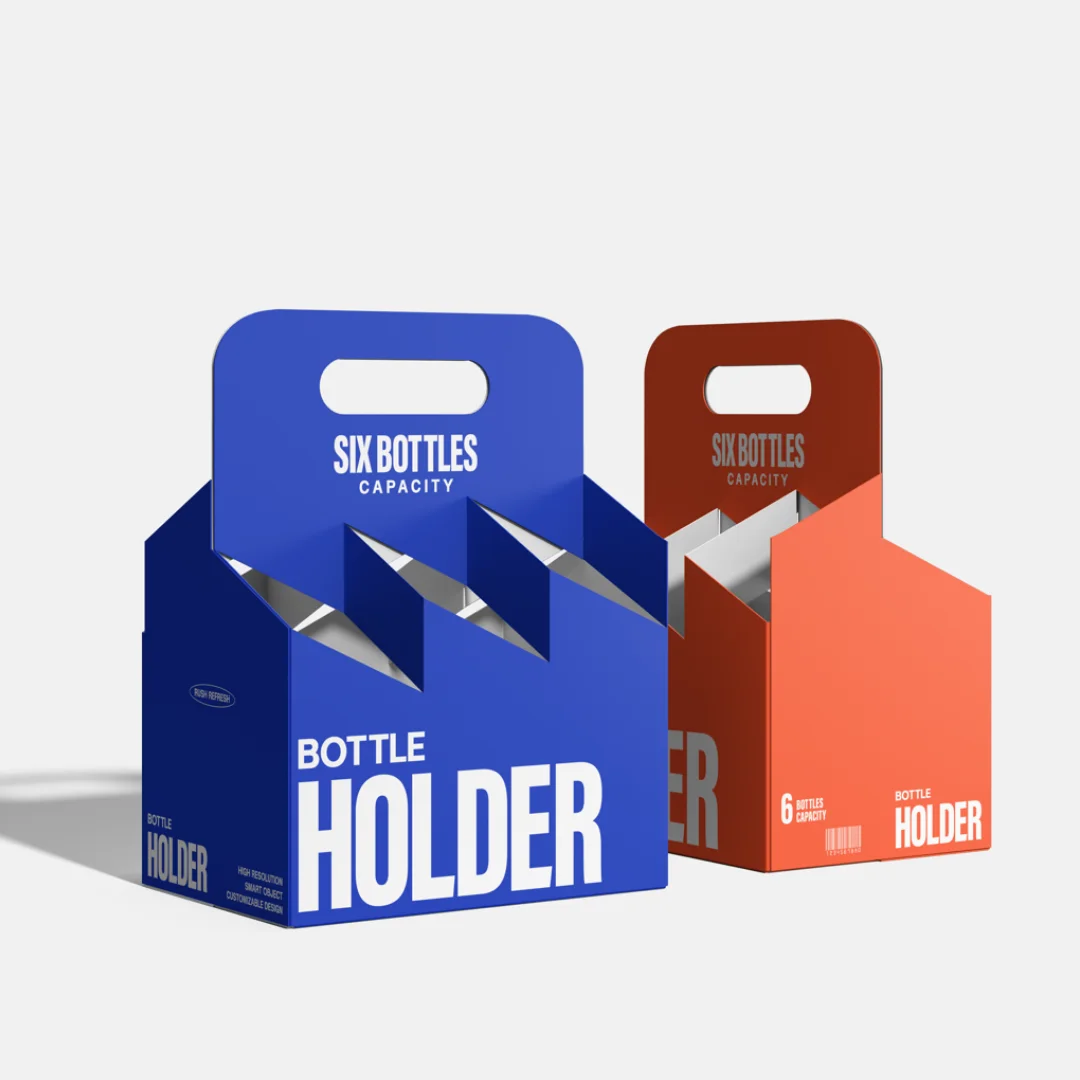 Hot and Cold Drink Carrier with Handle Customizable 2 Cup Holder for Take Out
