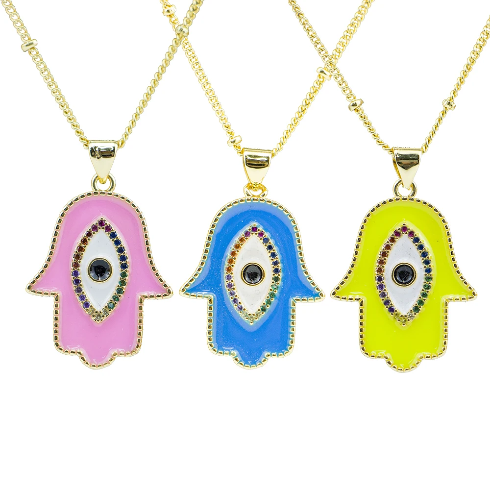 Ls-a1519 Custom Tiny Enamel Hamsa Hand 