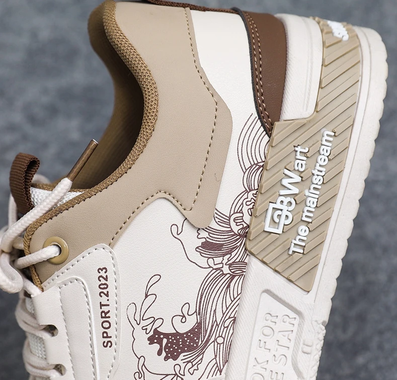 New Breathable Causal Board Shoes Trendy Thick Sole Sports Shoes Men Walking Running Sneakers