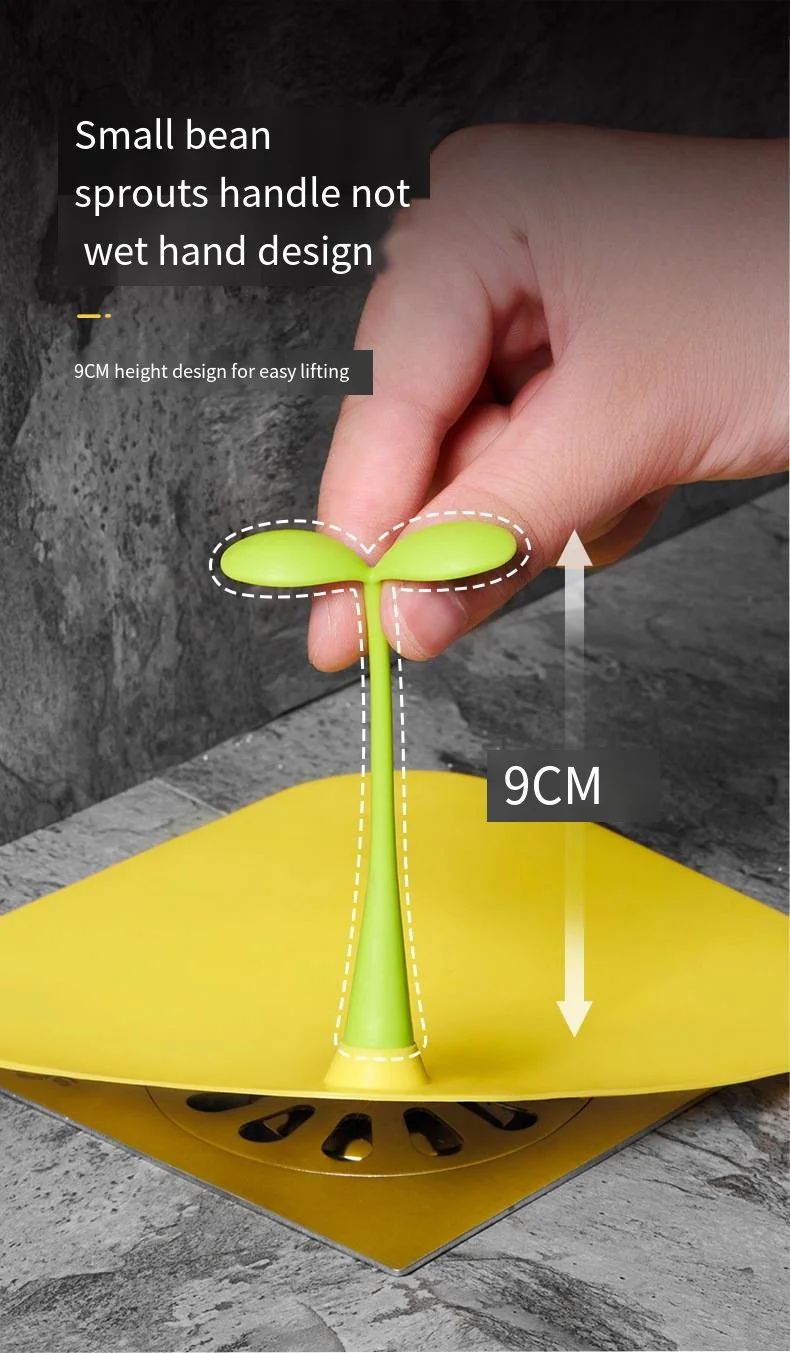 Drain cover household small bean sprout drain silicone sewer deodorant cover toilet bug cover bean seedling drain mat factory