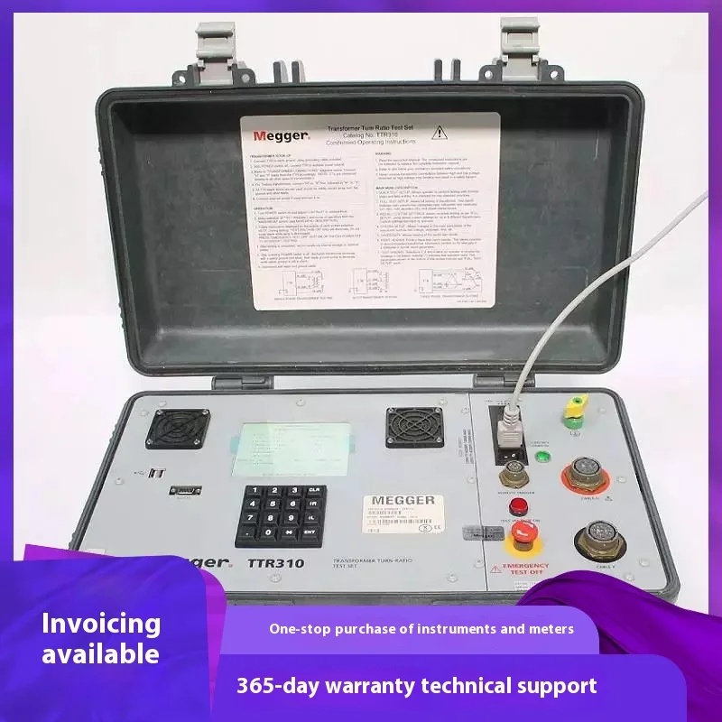 Megger Electronic Three-Phase Transformer Turns Ratio Meter TTR310E TTR330A TTR300 220V 1 Year Warranty for Testing Equipment
