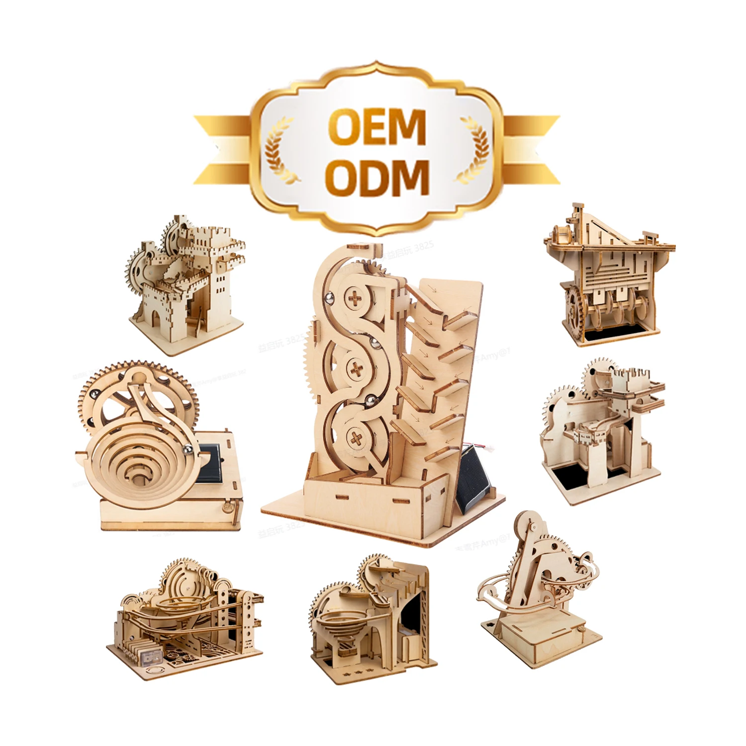 Adults and Kids CPC and EN71 STEM Educational Toy 3D Solar Energy Wooden Marble Run Puzzle