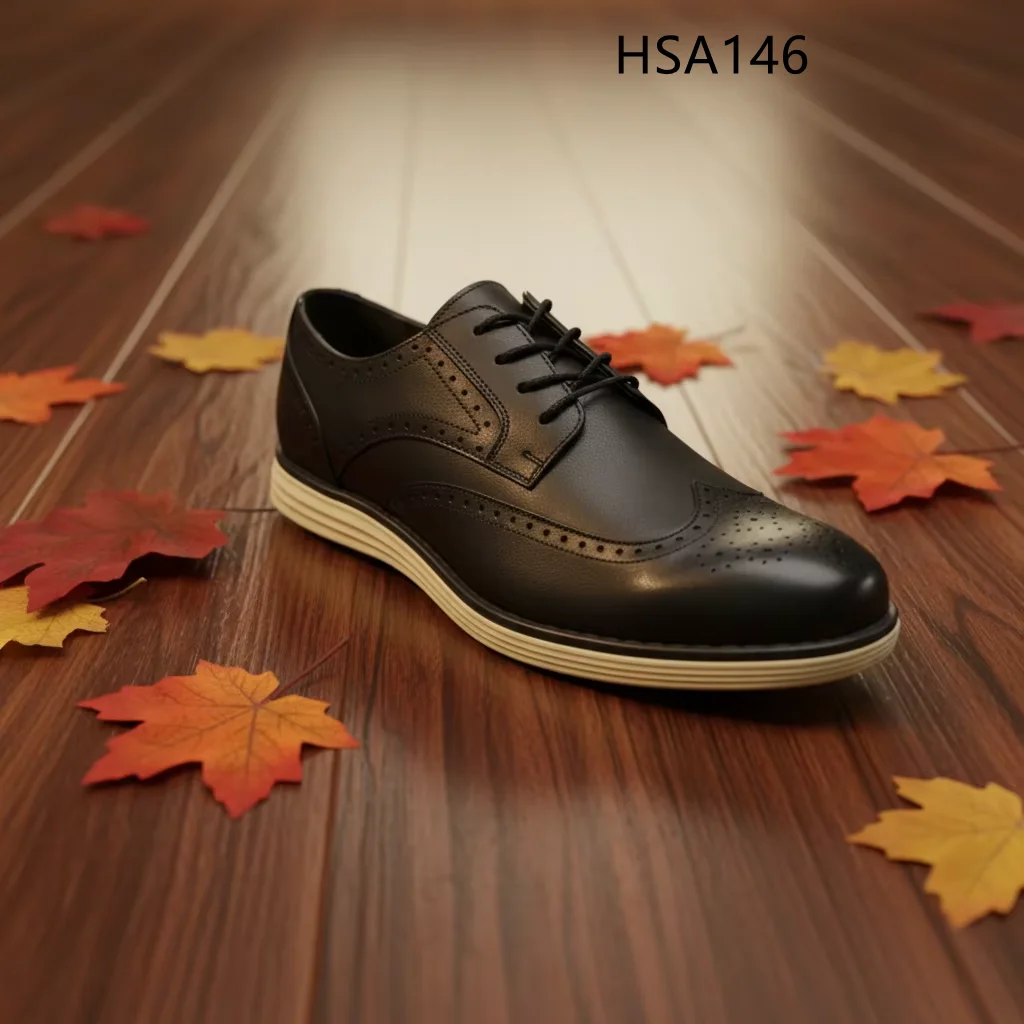 HY,Business Banquet Premium Collection Wingtip Men Banquet Shoes New Style No Tired White Rubber Outsole Dress Shoes HSA146