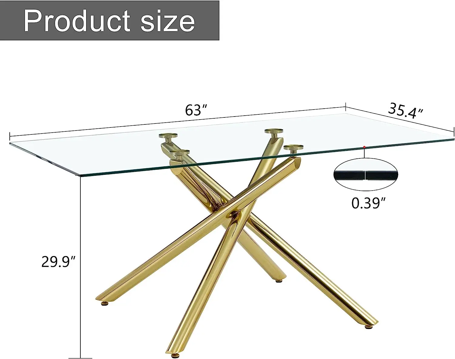 New Design Gold Stainless Steel 8 Seaters Dining Table Modern Simple