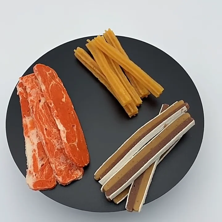 veggie dog snacks hexagonal sweet potato sticks oem private