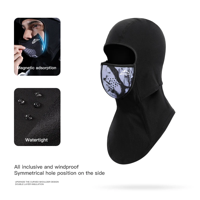 Siribelle Passamontagna Invernale Antivento Maschera Da Sci Cappuccio In Pile Termico Cappello Sciarpa Copriviso 3 In 1 Per Ciclismo Sci Kaki - Foto 5