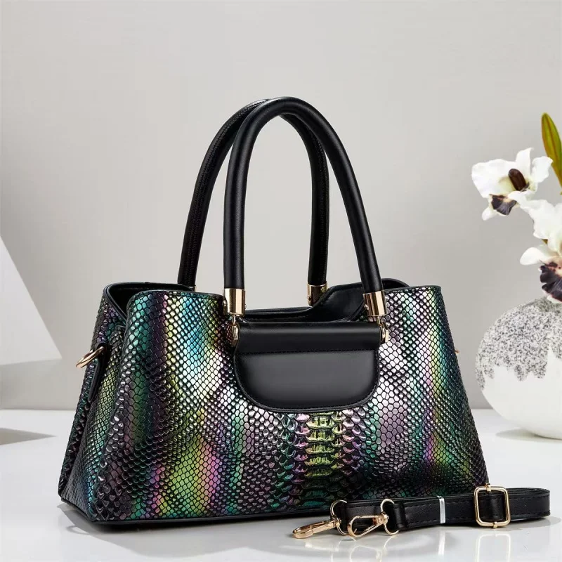 2026 New Large Capacity Crocodile Pattern Shoulder and Handbags for Women Casual Travel Work Daily Use Bags for Women Ladies Bag