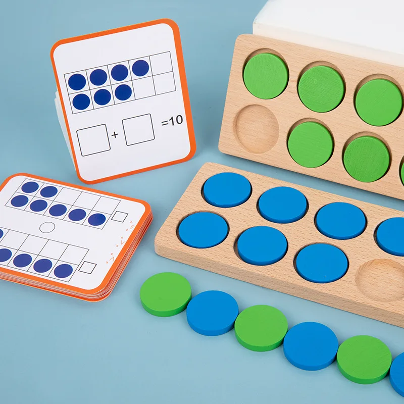 Wooden Ten-frame Math Toys Preschool Math Manipulative Number Sense ...