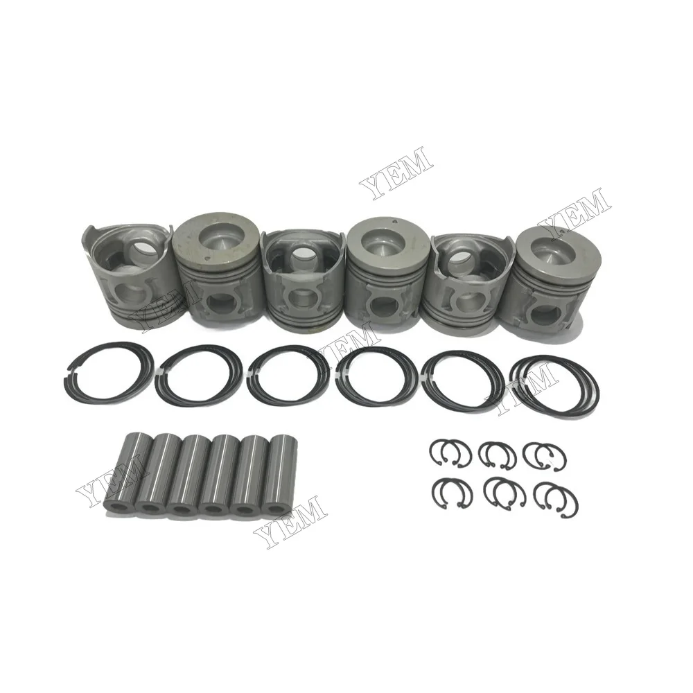 6D34 Engine Piston With Cylinder Piston Rings Fits for Mitsubishi Fast Delivery Engine Parts 6