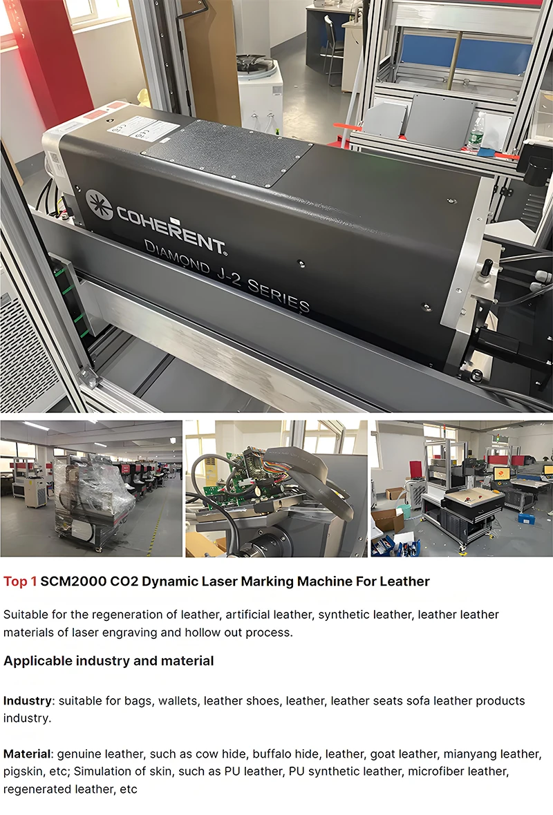 Large Size 3D Dynamic CO2 Cloth Leather Jeans Laser Marking Machine New Condition Supports DXF PLT BMP AI Formats