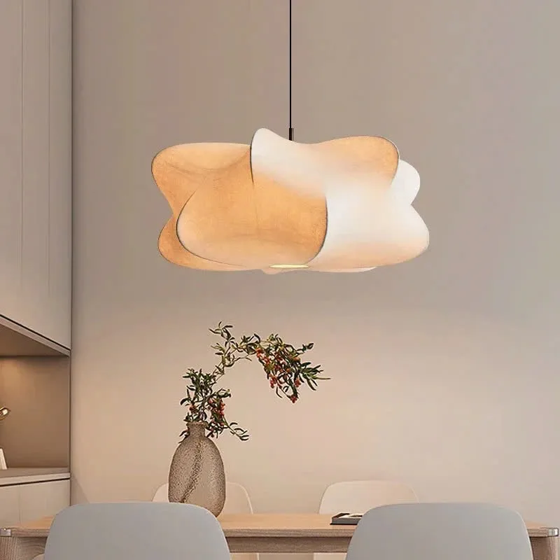 Moderne, luxuriöse LED-Hängeleuchte aus Seide für Wohnzimmer, Esszimmer, Restaurant, Café und mehr – ideal als Deckenleuchte._voghion.com