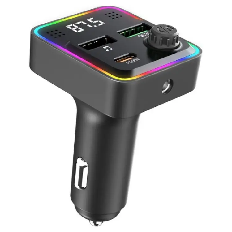 Dropshipping C71 3-in-1 PD 30W Cigarette Lighter Charger Adapter FM  Transmitter Wireless Car Charger Built-in Microphone| Alibaba.com