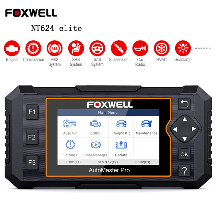 Foxwell NT624 Elite OBD2 Scanner - Universal Diagnosis Tool
