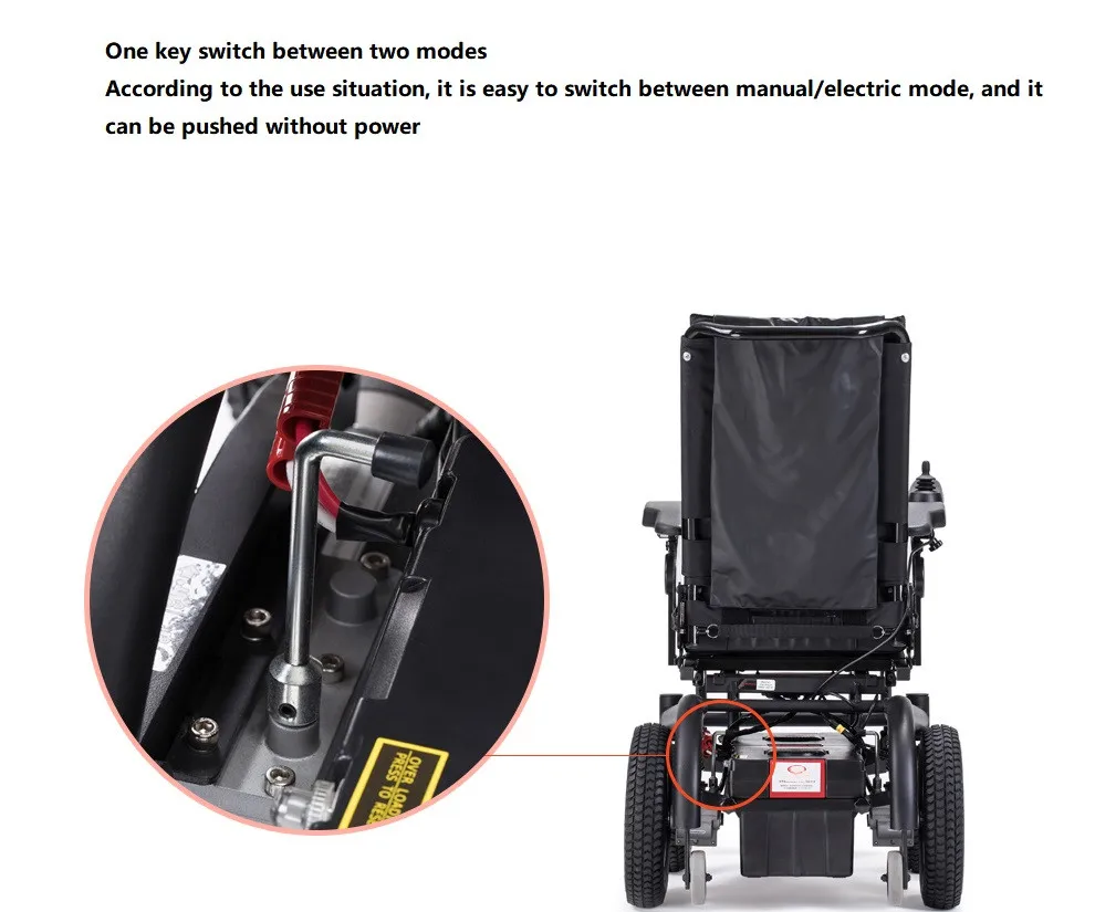 Shock absorbing spring thicker equipped with two oversize spring shock absorb comfortable wheelchair with back handle- SWC01 details