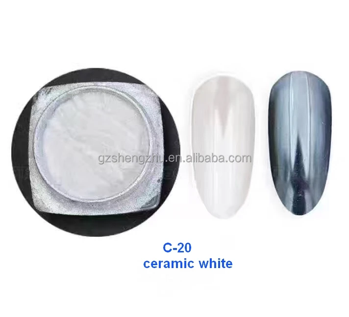 White Ghost Pearl Chrome Powder Aurora Chrome Nail Pigment Powder - Buy  Chrome Powder Nails,Pearl Pigment,Chrome Nail Powder Product on 