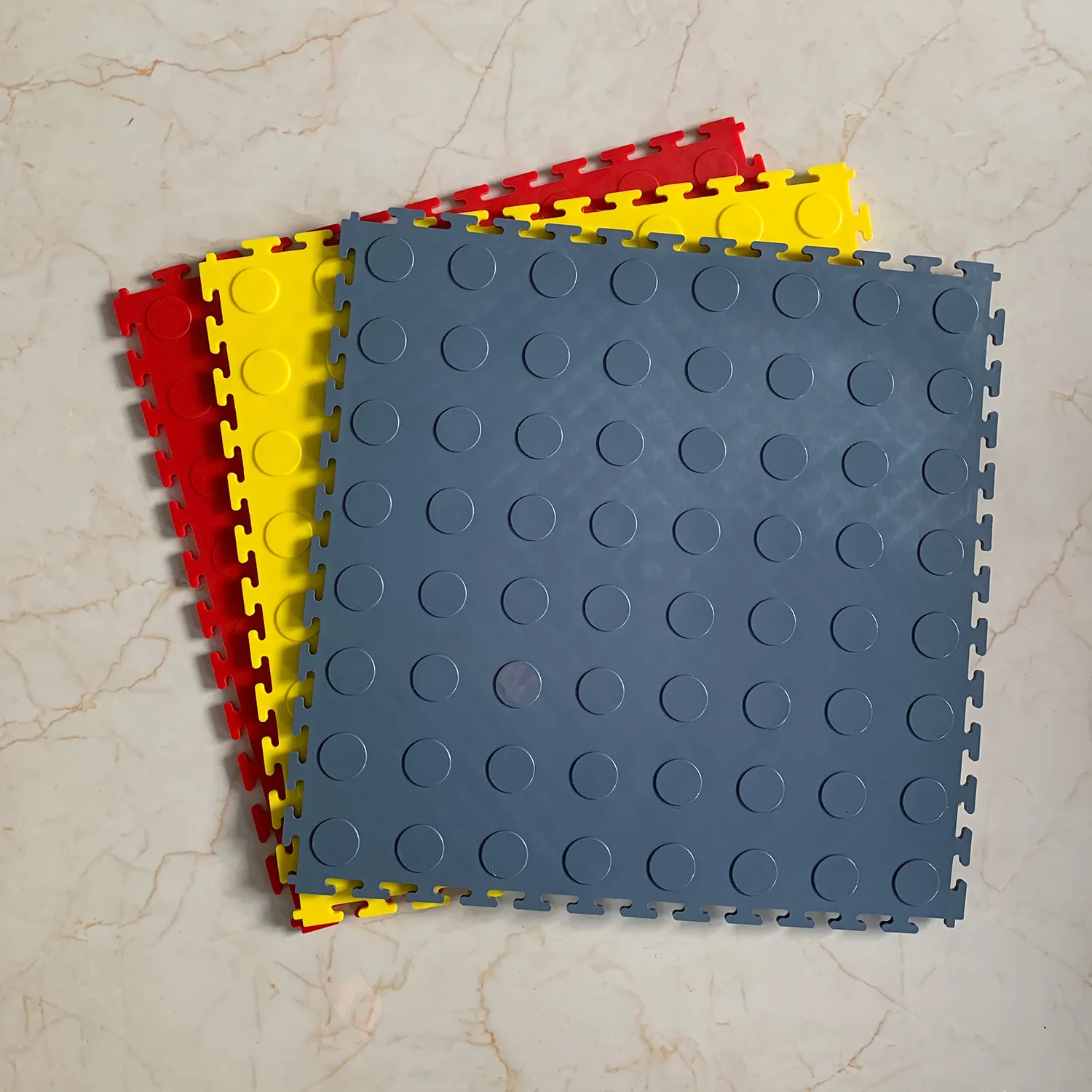 Heavy Load Garage Parking Lot Workshop Warehouse Office Flooring Anti slip Floor Interlocking PVC Tile