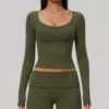 olive greenlong sleeves