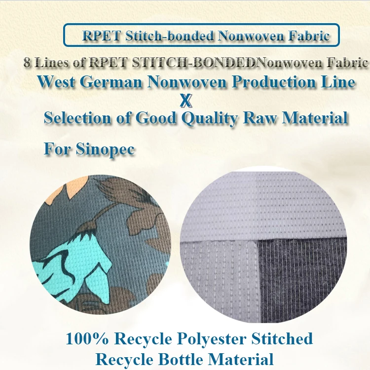 Wholesale Stitch Bonded Non Woven Polyester Viscose Stitched Non-Woven Free Sample Rpet Stitched Nonwoven Fabric