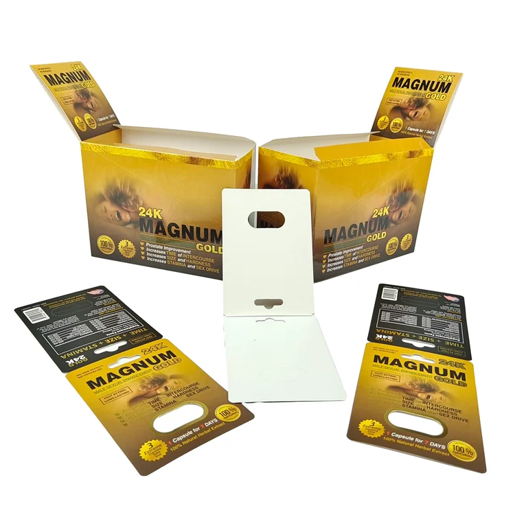 High Quality 100% Biodegradable White Cardboard Paper Box Best Selling Sex Pills Packaging Paper Box for Men Enhancement