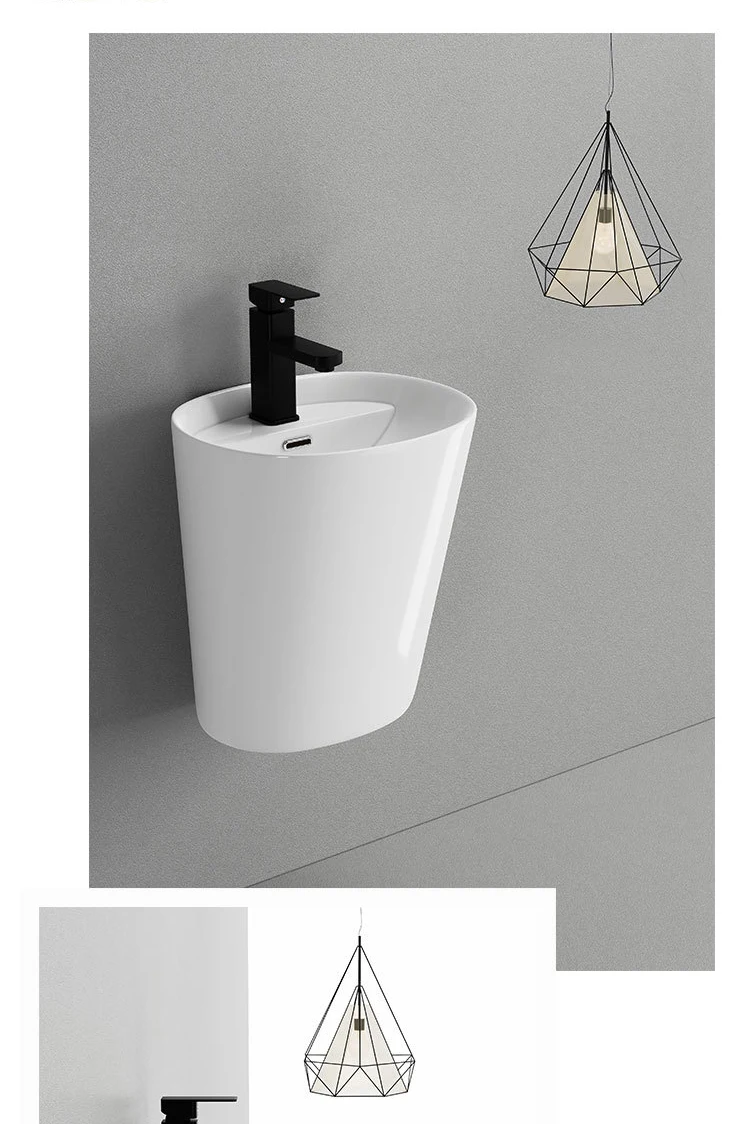 China high quality  wall mount basin ceramic sanitary ware modern wall hung hand wash basin sink for bathroom details