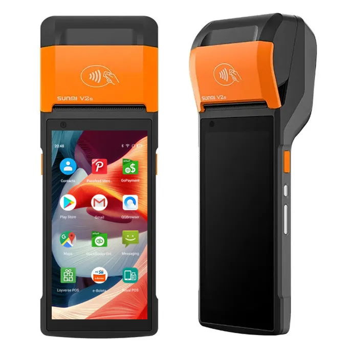Sunmi V2s 4G Wifi Pos System Cash Handheld Parking Ticket Machine Android All in One Payment Terminal Touch Pos with Printer