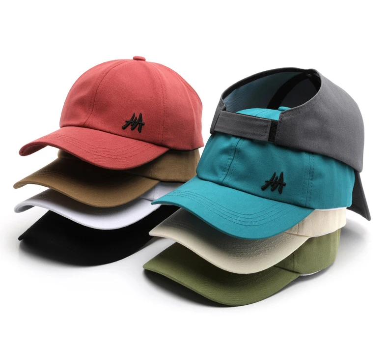 Custom Hats Summer Letters Embroidered Horsetail Empty Top Hat Outdoor Travel Sun protection Sunshade Visor Hat