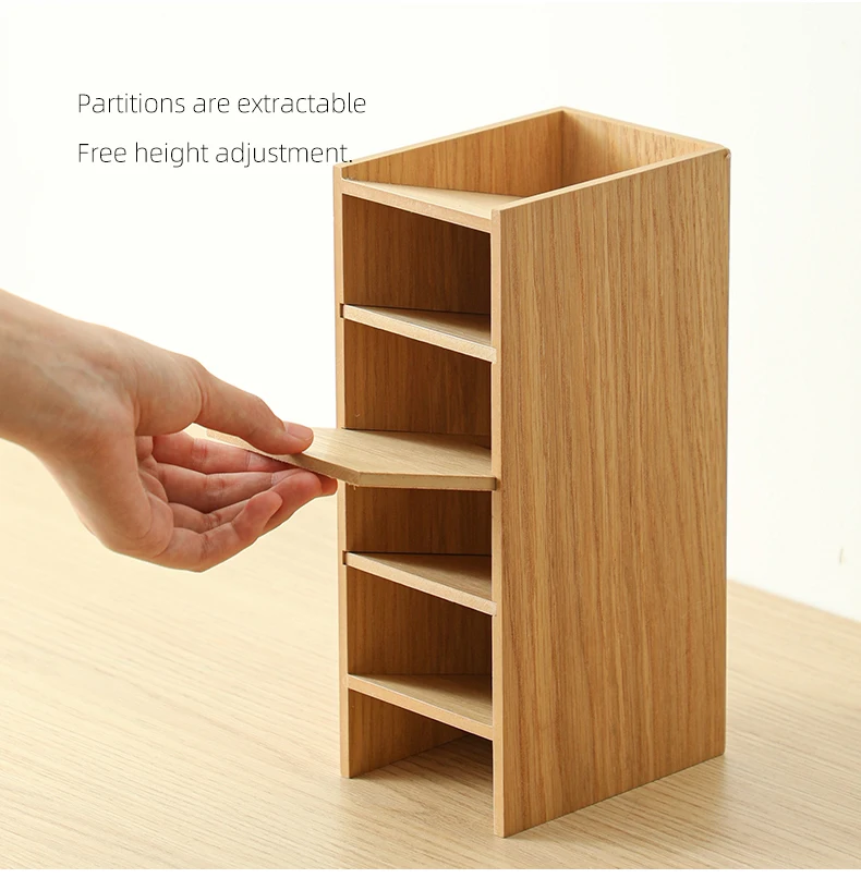 Shimoyama New Luxury Laminated Wood Storage Box Case For Desktop
