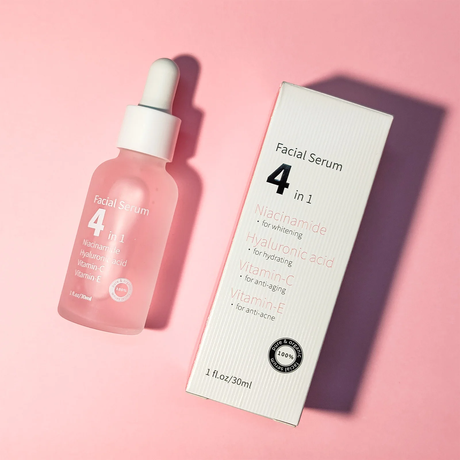 Private Label Vegan Organic Hyaluronic Acid Niacinamide Vitamin C