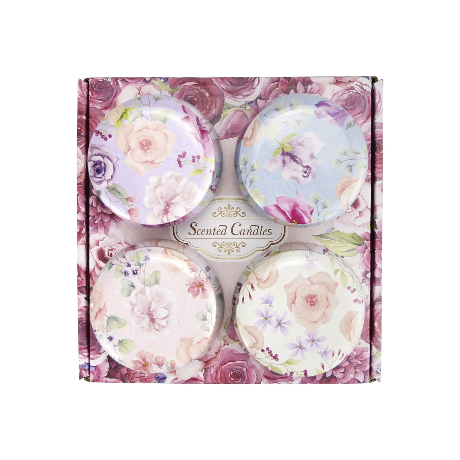 Custom Print Small Round Tin Boxes Luxury Soy Wax Metal Tin Candle Container