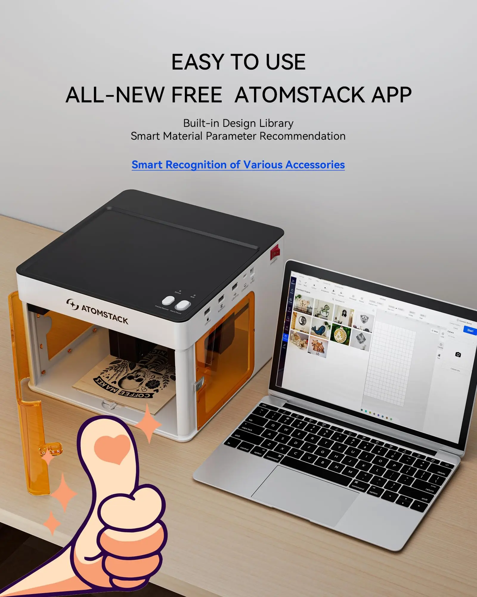 【新品未開封】ATOMSTACK P1 5W+1.2Wデュアルレーザー彫刻機 Amazon.com: ATOMSTACK P1 Dual Laser Engraver, 5W Diode, 1.2W