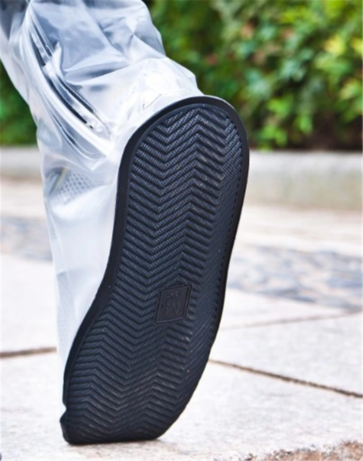 Reusable Waterproof Rain Shoe Covers Boots Flat Overshoes Covers Anti-Slip PVC Hiking Boot Covers