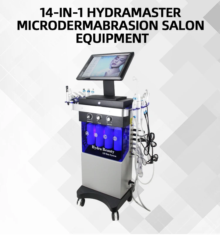 14 In 1hydro Microdermabrasion Oxygen Jet Aqua Facials Skin Care