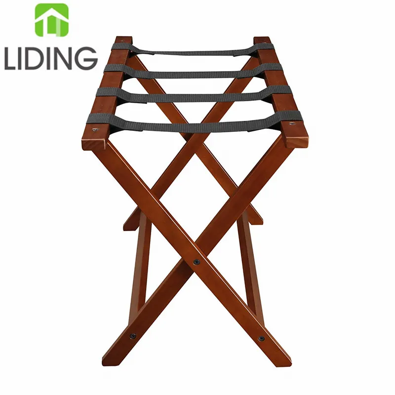 
Вешалка для багажа из натурального бамбука для отелей, Вешалка из бамбукового материала, складная вешалка для хранения багажа 