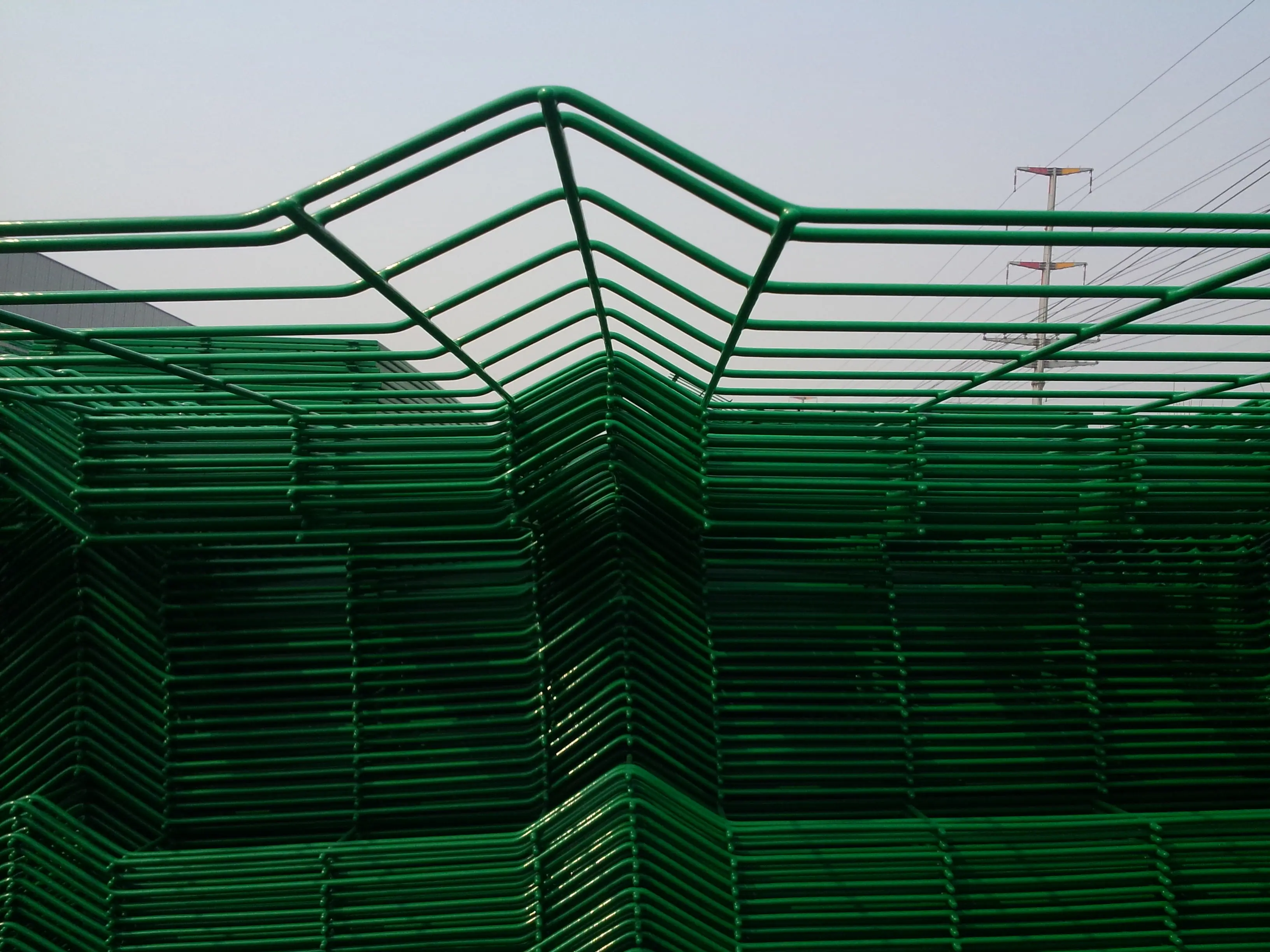 product cheap price factory sale wrought iron decorative powder coated welded wire mesh fence panels 3d folds wire mesh fence-6