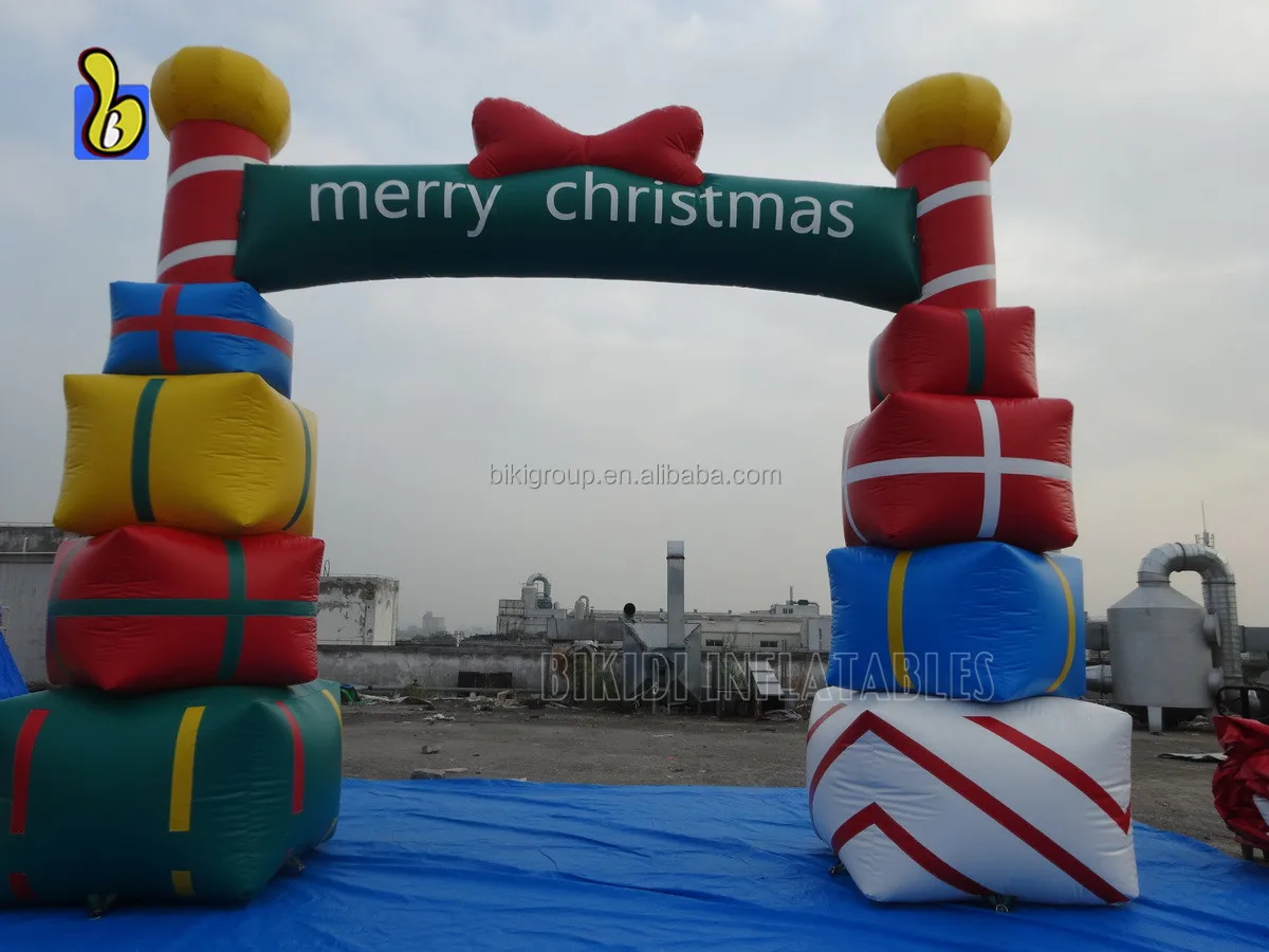 Merry Christmas Inflatable Archway With Gift Boxes Buy