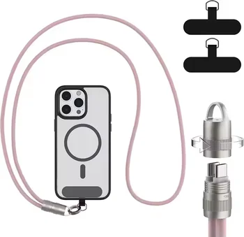 PD 60W Fast Charging 5A Anti-Theft Silicone Diagonal Rope Lanyard 2m Type-C USB Data Cable 3A Fast Charging for Mobile Phones