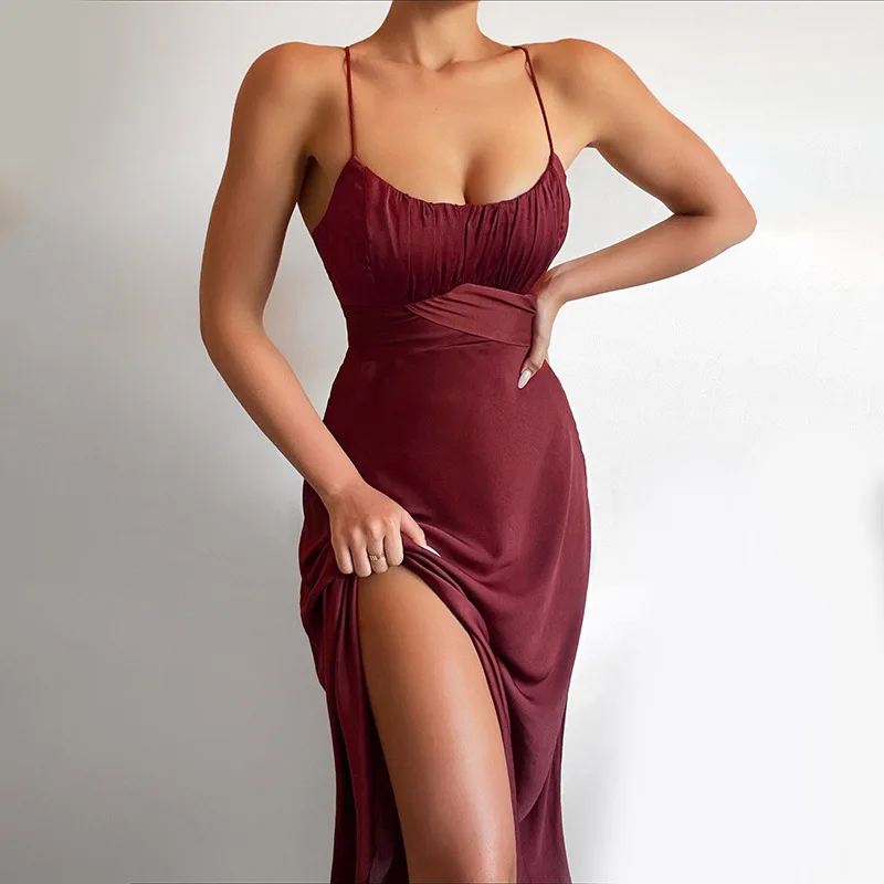 2022 Summer Sexy Ladies Pleated Chest 