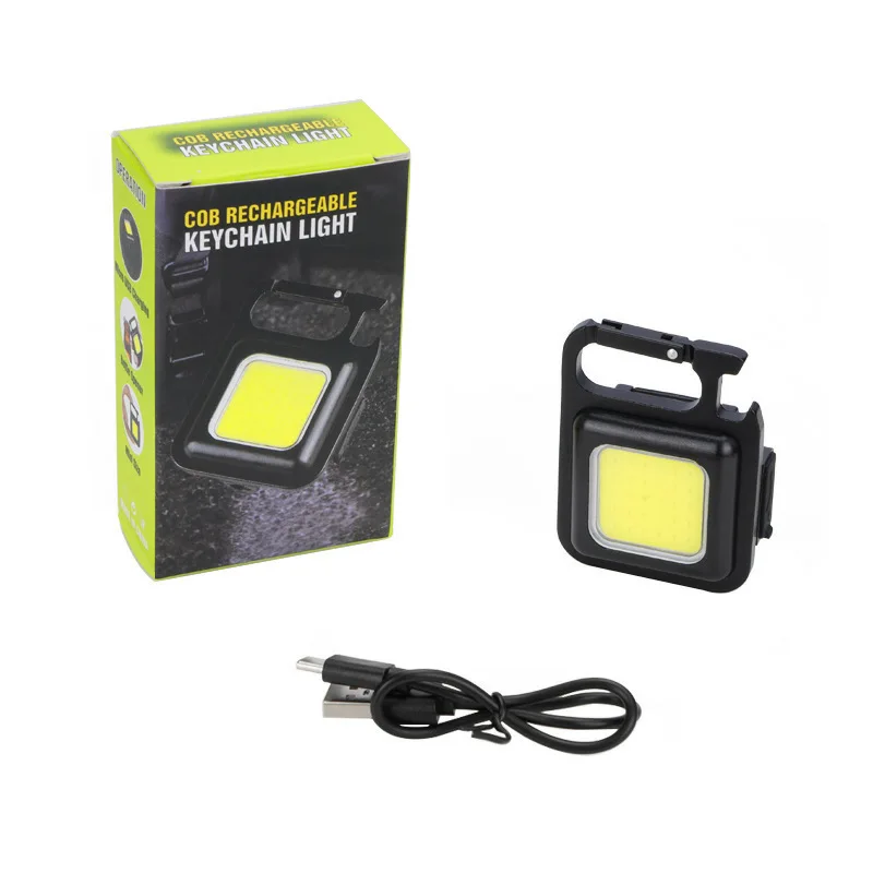 Ningbo Factory Portable Cob Led Mini Keychain Work Light Multifunction