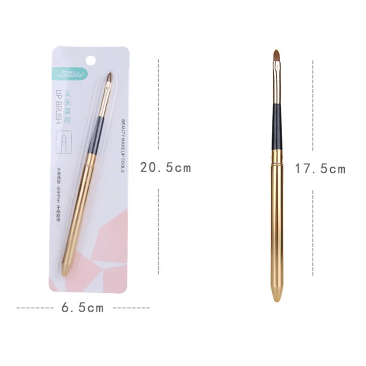 Portable Cosmetic Tool Lip Brush Retractable Lipstick Brush Custom Logo Makeup Brush