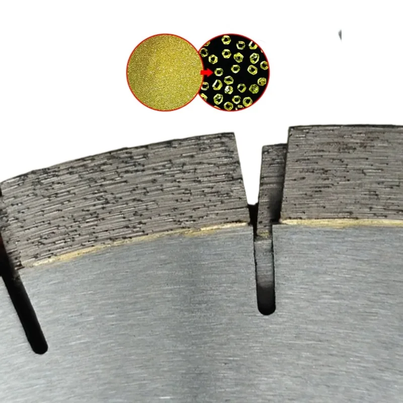 Granite saw blade diamond segment close-up
