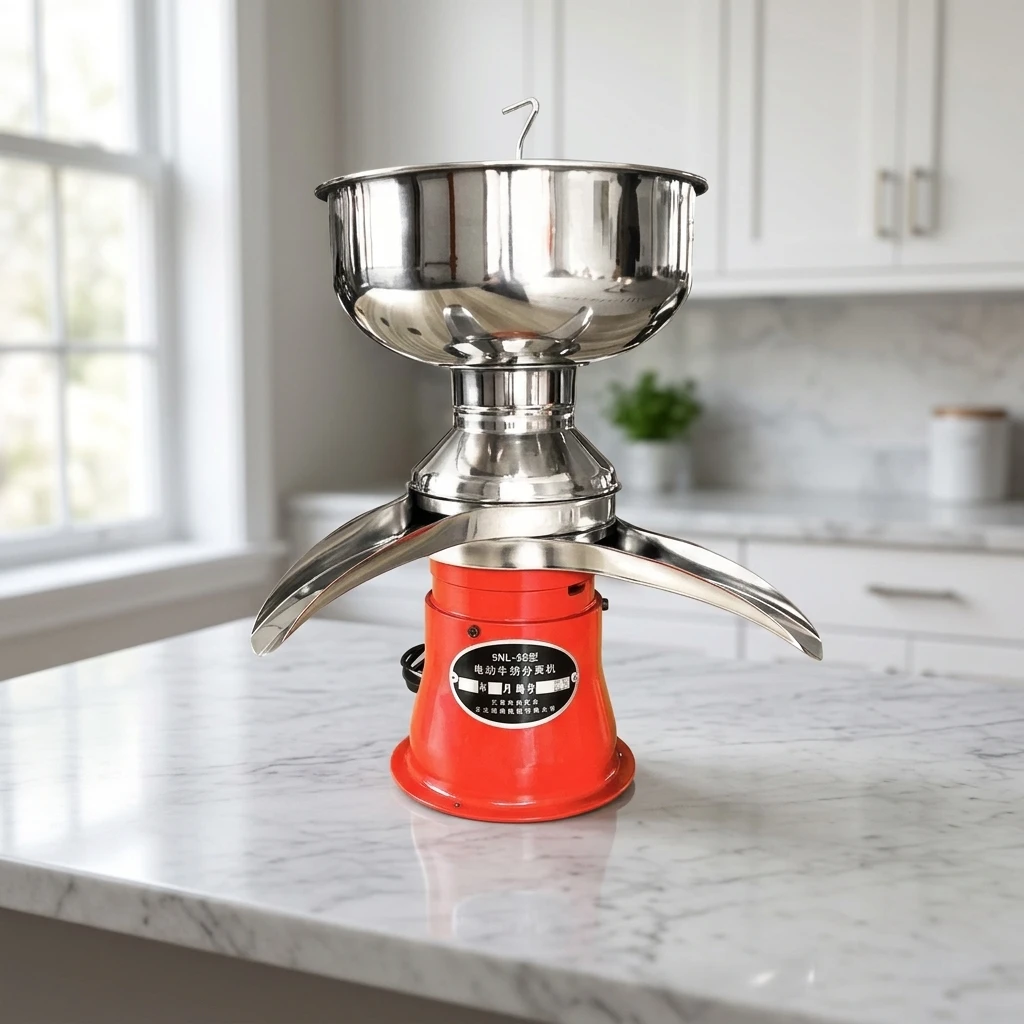 TEBAK Electric Small Household Milk Separator | Mini Disc Centrifuge Separator | Dairy and Juice Defatting Processing Equipment