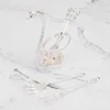 Feathered swan silver fork