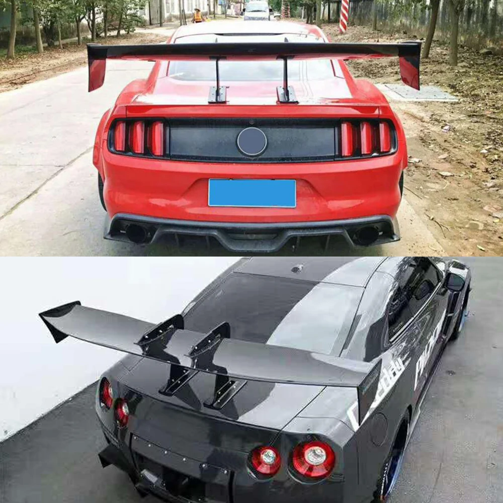 Big Barb Rear Trunk Spoiler Boot Lip for Nissan GTR Ford Mustang Toyota GT86 Subaru BRZ All Sedan Coupe Carbon Fiber / FRP