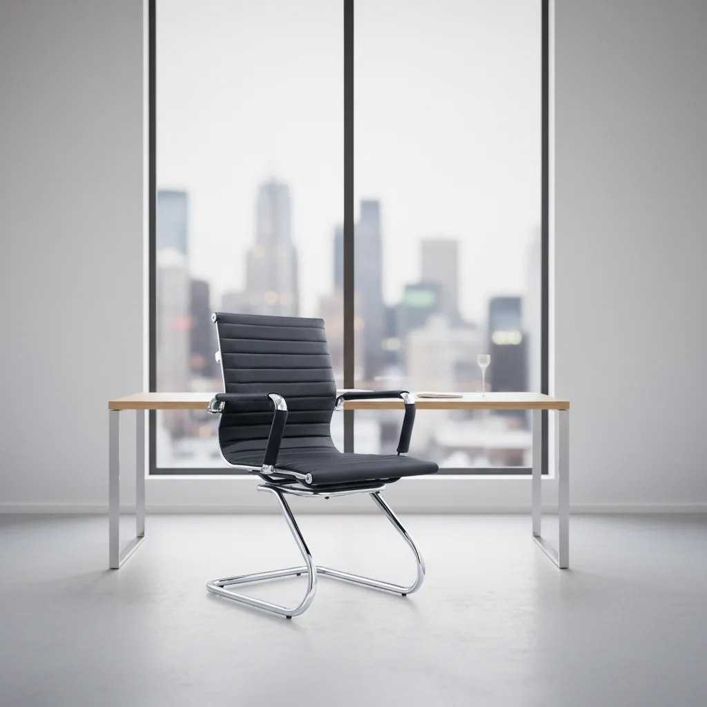 Assembly Executive Office Swivel Chair with Steel Frame Synthetic Leather Ergonomic Design 3