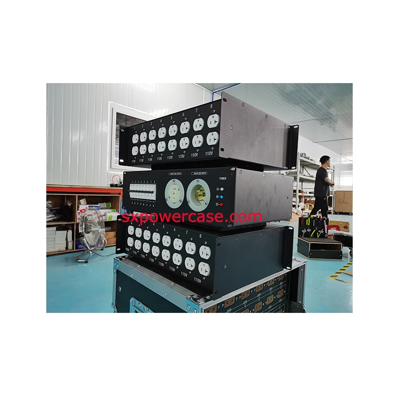 SX 3u 30a Input 8way Out Rack Mount Single Phase Socapex Electrical Power Distro Boxes